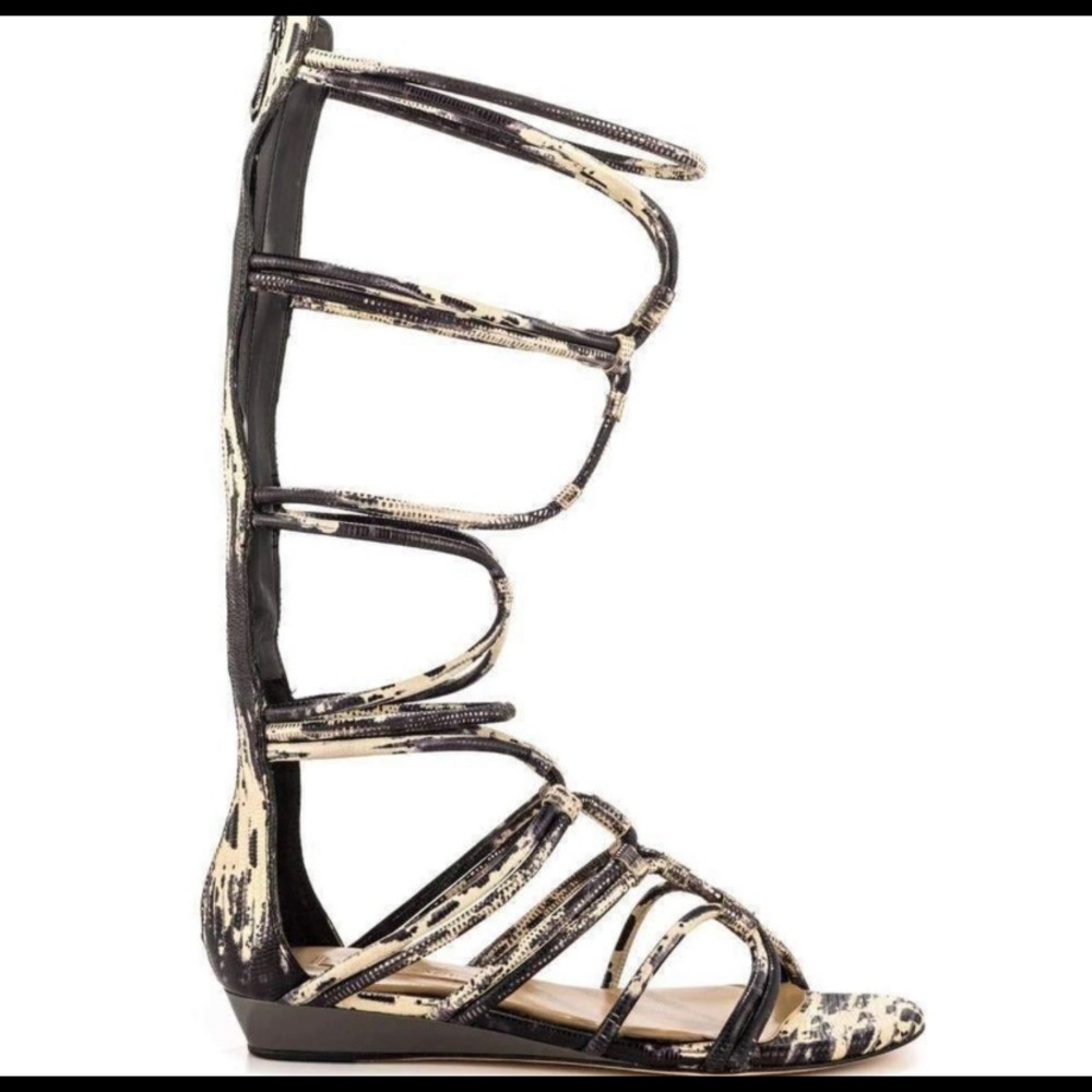 Leather Gladiator Flat Sandals